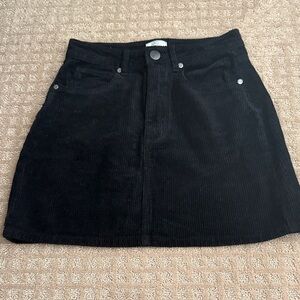 Cotton On Black A-Line Corduroy Skirt